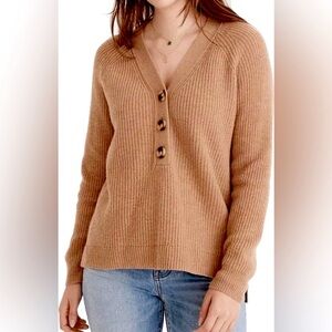 Madewell Lyle Knit Henley Pullover Sweater Small